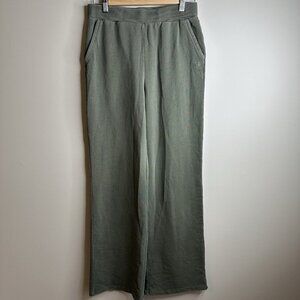 Tentree Wide Leg Pants Women’s Medium Green Organic Cotton Athleisure Yoga Soft